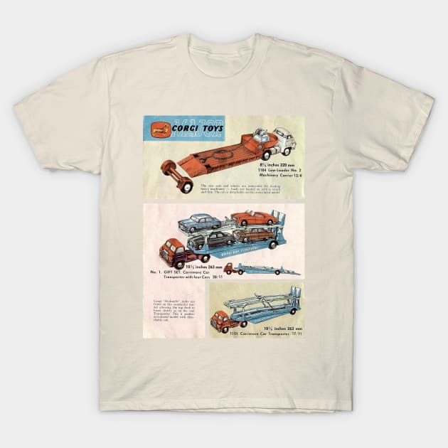 Vintage Corgi Car Transporter 1963 T-Shirt by Blueasri